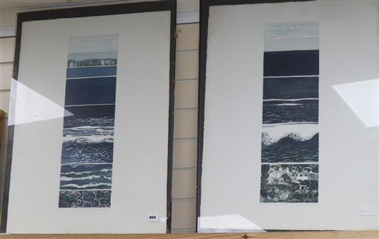 Brenda Hartill, two limited edition prints, Sea Variations I and II, signed in pencil, 76 x 56cm